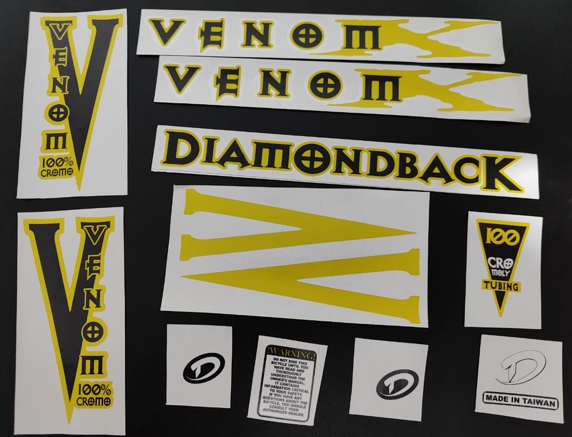 KIT ADESIVOS PARA QUADRO E BIKE BMX DIAMOND BACK VENOM