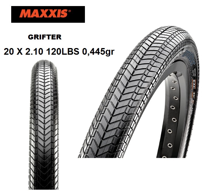 PNEU MAXXIS GRIFTER 20 x 2.10 KEVLAR PRETO 120TPI x 110PSI