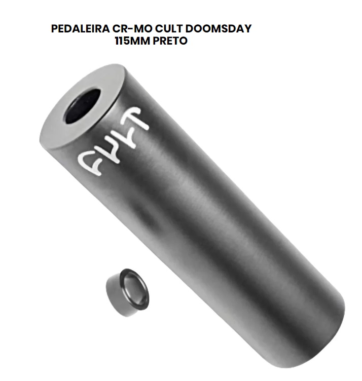 PEDALEIRA CR-MO CULT DOOMSDAY 115MM PRETO