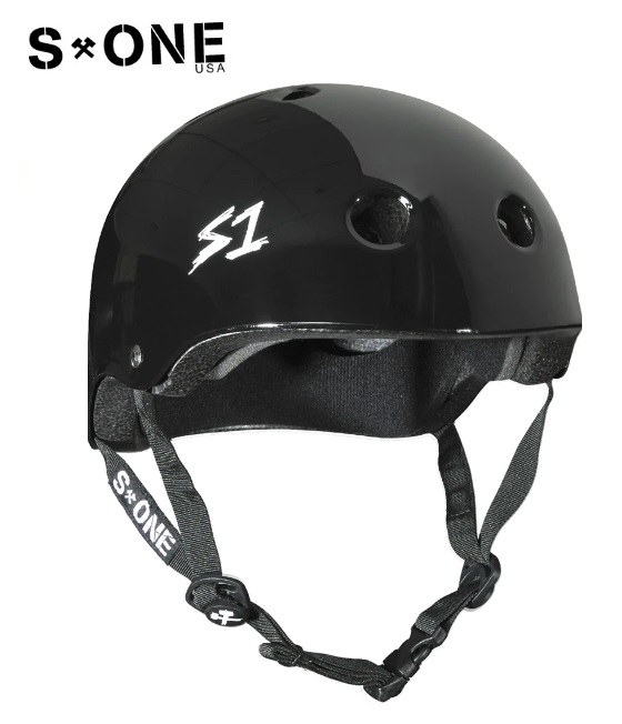 CAPACETE INFANTIL S-ONE S1 LIFER PRETO BRILHANTE