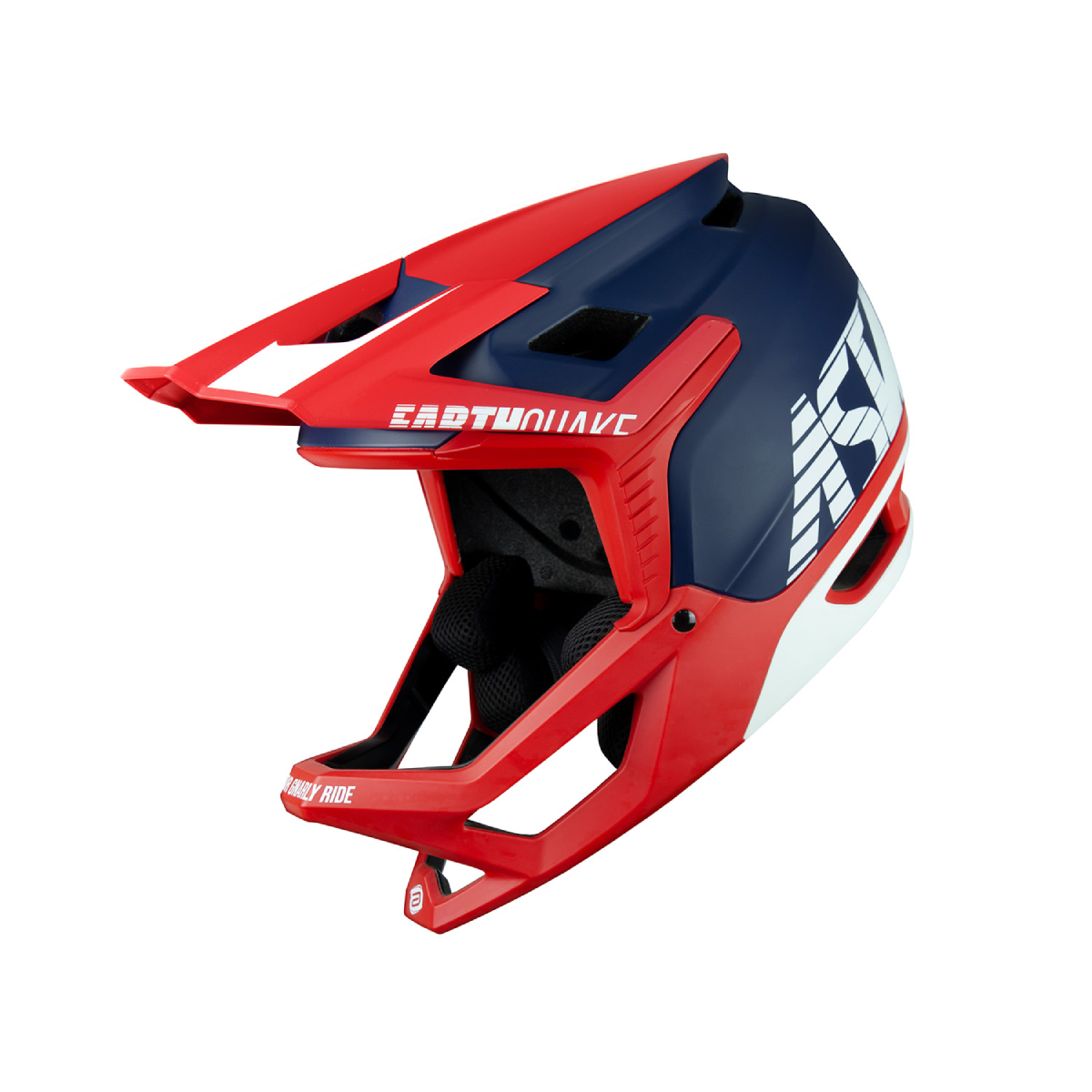 CAPACETE ASW BIKE EARTHQUAKE VERMELHO AZUL