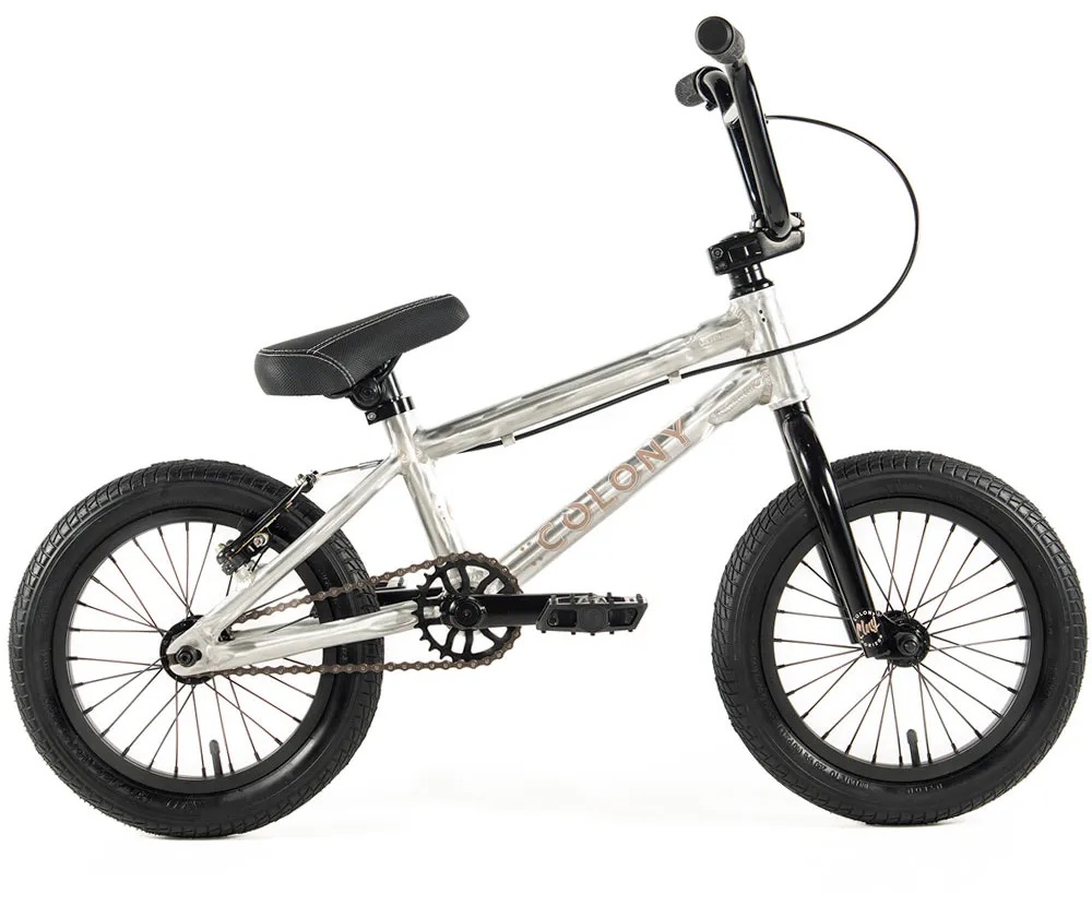 BICICLETA BMX 14 COLONY HORIZON ARO 14 PRATA ESCOVADO