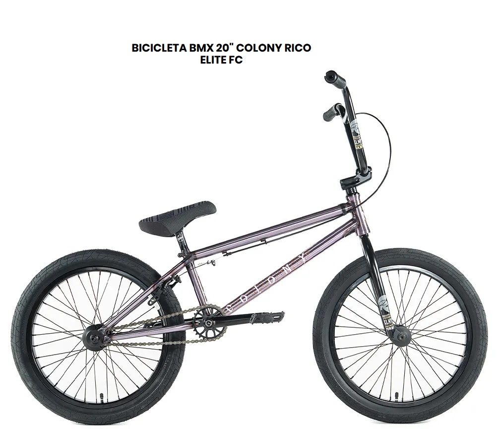 BICICLETA BMX 20" COLONY RICO ELITE FC 20.60 ROXO VERNIZ