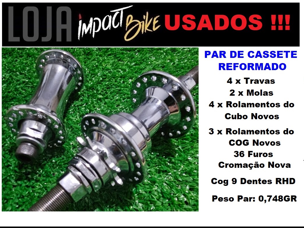 CASSETE REFORMADO PAR 36 FUROS CROMADO (USADA)