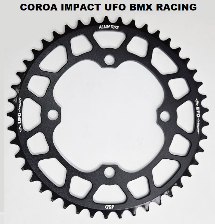 COROA IMPACT UFO ( BY IMPACT ) 43 DENTES 4 FUROS BCD 104MM BMX RAING