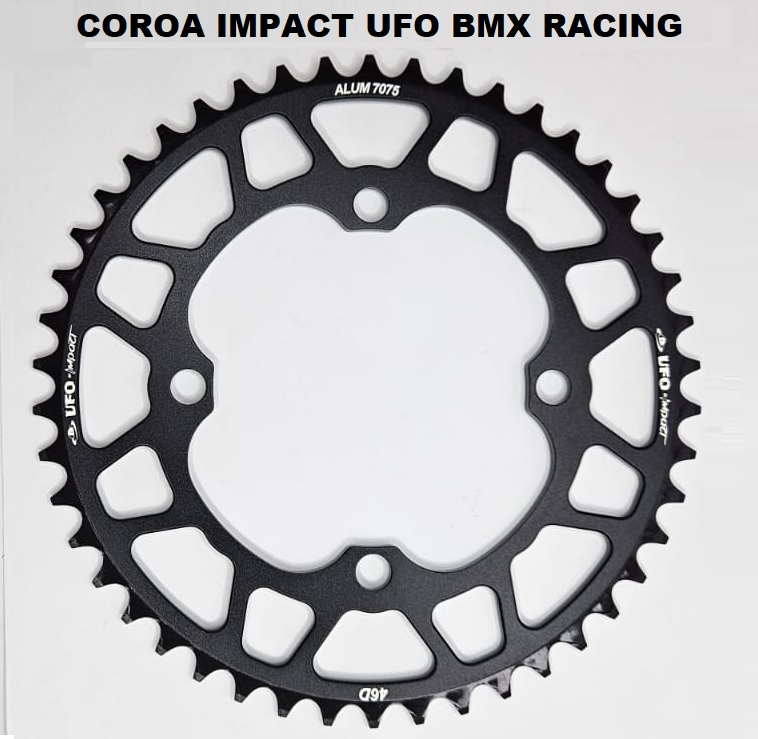 COROA IMPACT UFO ( BY IMPACT ) 46 DENTES 4 FUROS BCD 104MM BMX RAING