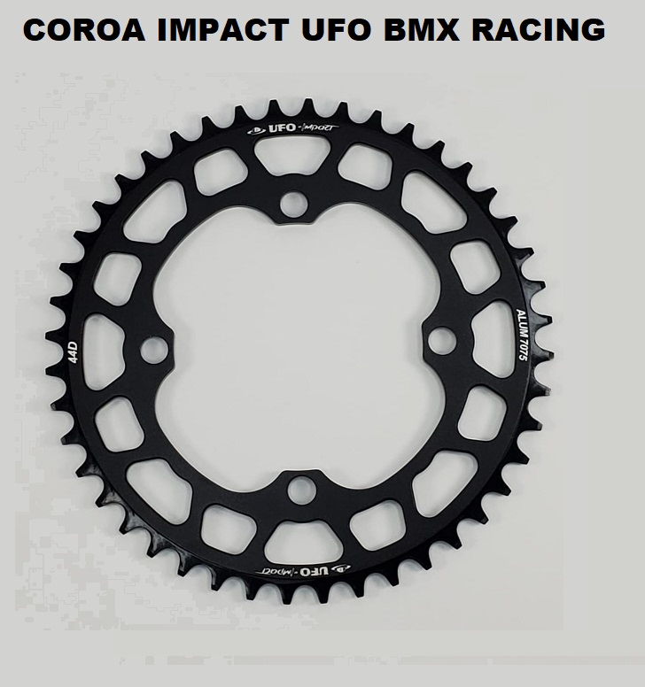 COROA IMPACT UFO ( BY IMPACT ) 44 DENTES 4 FUROS BCD 104MM BMX RAING
