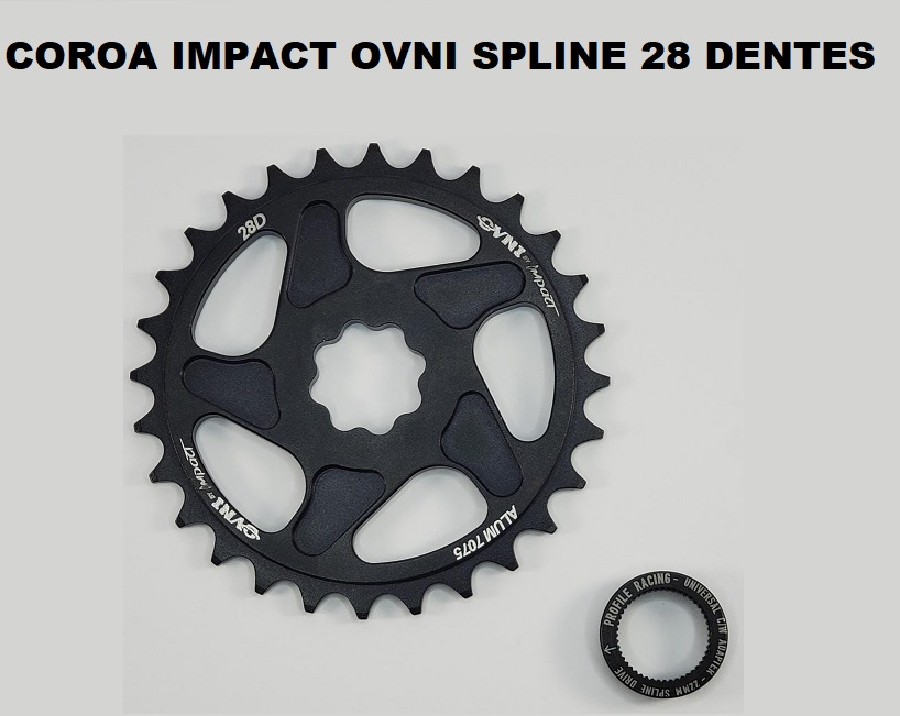 COROA IMPACT OVNI SPLINE ( BY IMPACT ) 28 DENTES PRETA