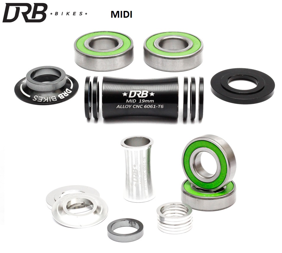 MOV. CENTRAL DRB BIKES MID 19MM PRETO ou PRATA