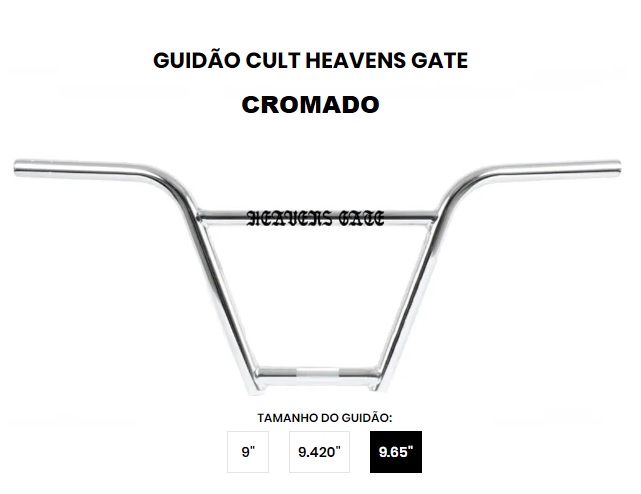 GUIDÃO CULT HEAVENS GATE 9 - 4.420 e 9.65 CROMADO