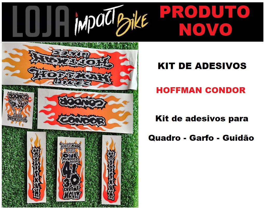 KIT ADESIVOS PARA QUADRO E BIKE BMX HOFFMAN CONDOR
