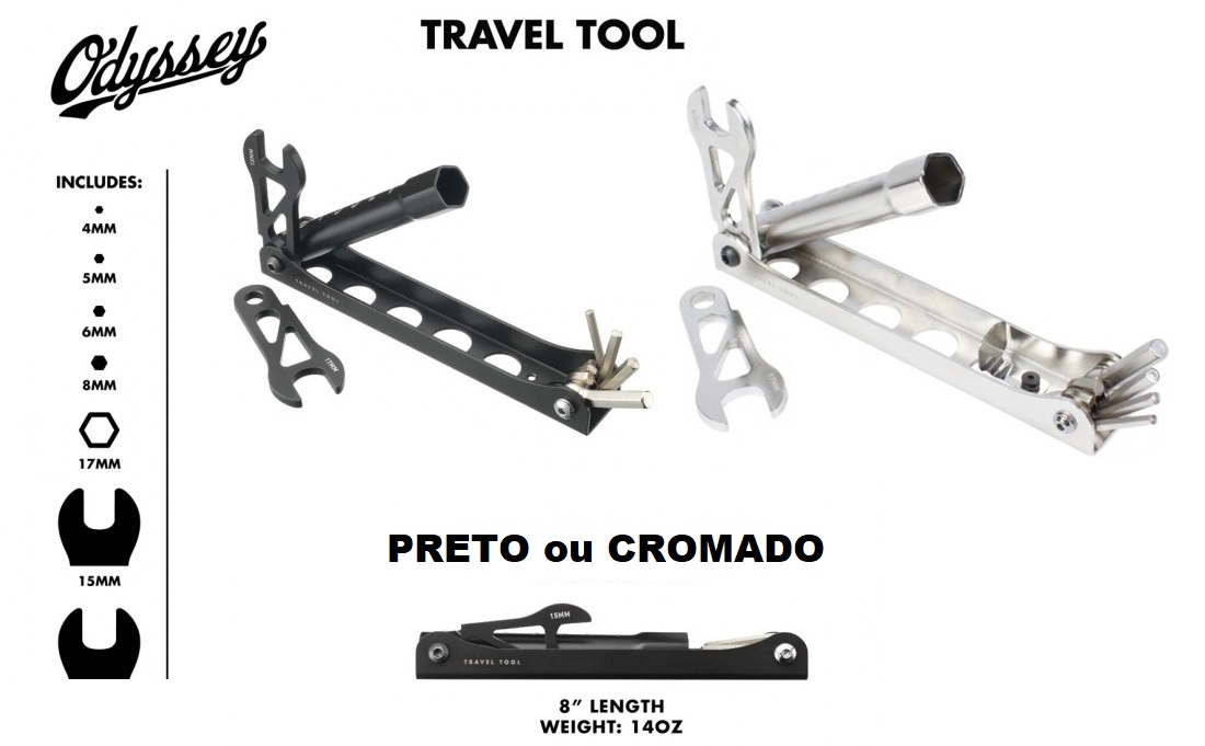 CHAVE ODYSSEY 7 FUNÇÕES PRETO ou CROMADO