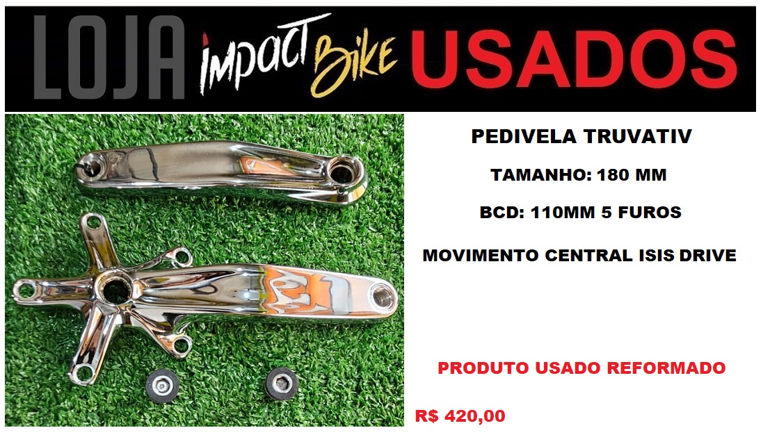 PEDIVELA TRUVATIV USADO REFORMADO CROMADO 180MM USADAS