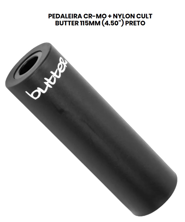 PEDALEIRA CR-MO + NYLON CULT BUTTER 115MM (4.50) PRETO
