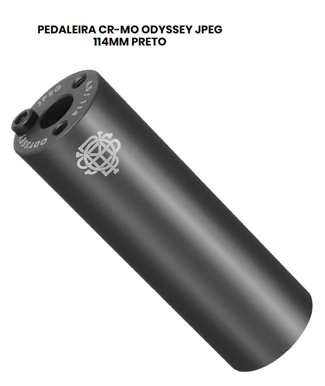 PEDALEIRA CR-MO ODYSSEY JPEG 114MM PRETO