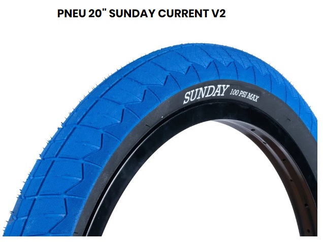 PNEU SUNDAY CURRENT V2 20 X 2.25 ou 2.40 AZUL/PRETO