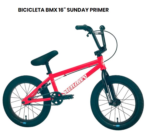 BICICLETA SUNDAY PRIMER ARO 16 VERMELHA