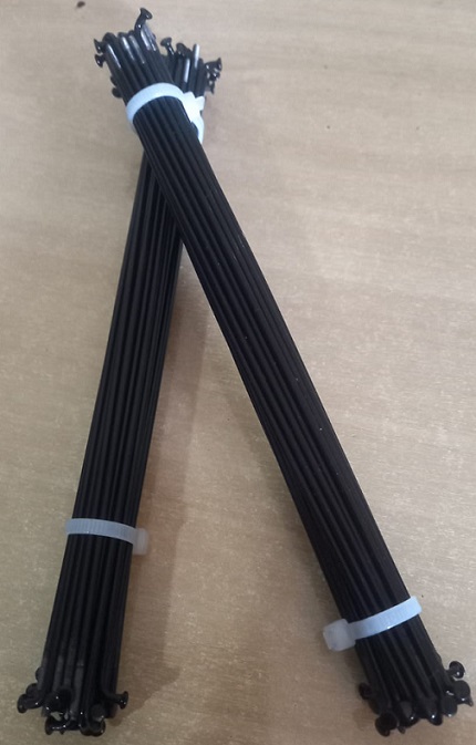 RAIO ARO 20 AÇO 187MM s/ NiPPLES 36 UNIDADES PRETO