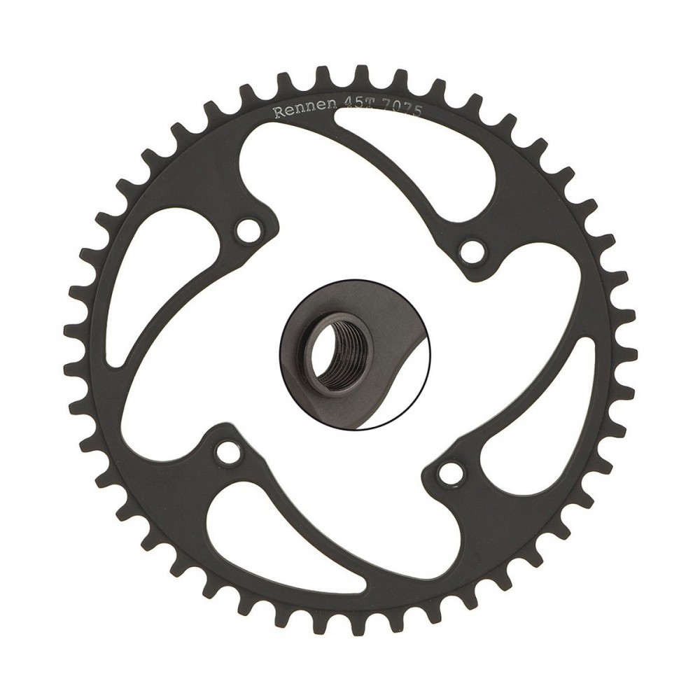 COROA RENNEN 4 FUROS BCD 104MM THREADED COM ROSCA