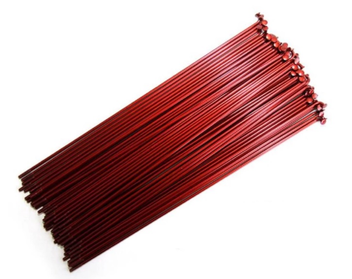 RAIO ARO 20 ANODIZADO 187MM s/ NiPPLES 36 UNIDADES VERMELHO