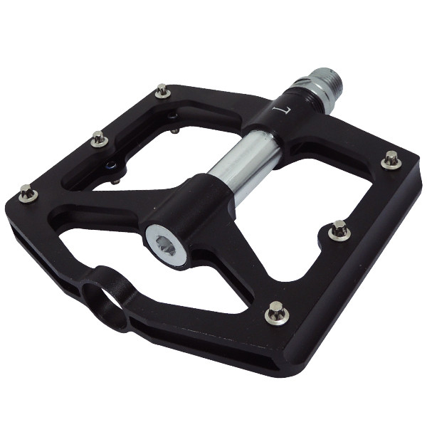PEDAL CALYPSO ZEUS PLATAFORMA 6 PINOS AL. ROL. EIXO 9/16 PRETO