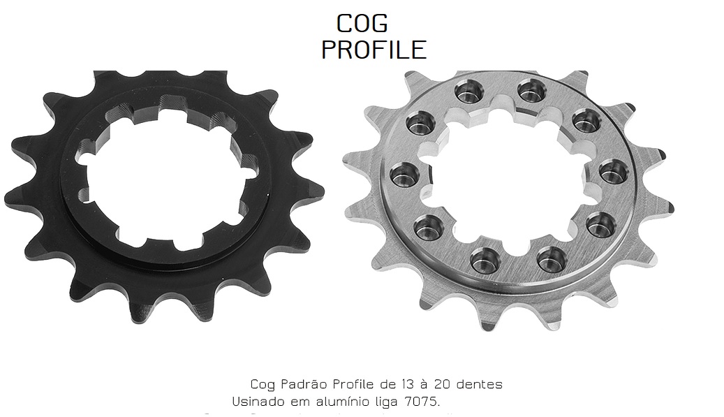 COG BY IMPACT PADRÃO PROFILE 13 A 20 DENTES ALUMÍNIO 7075