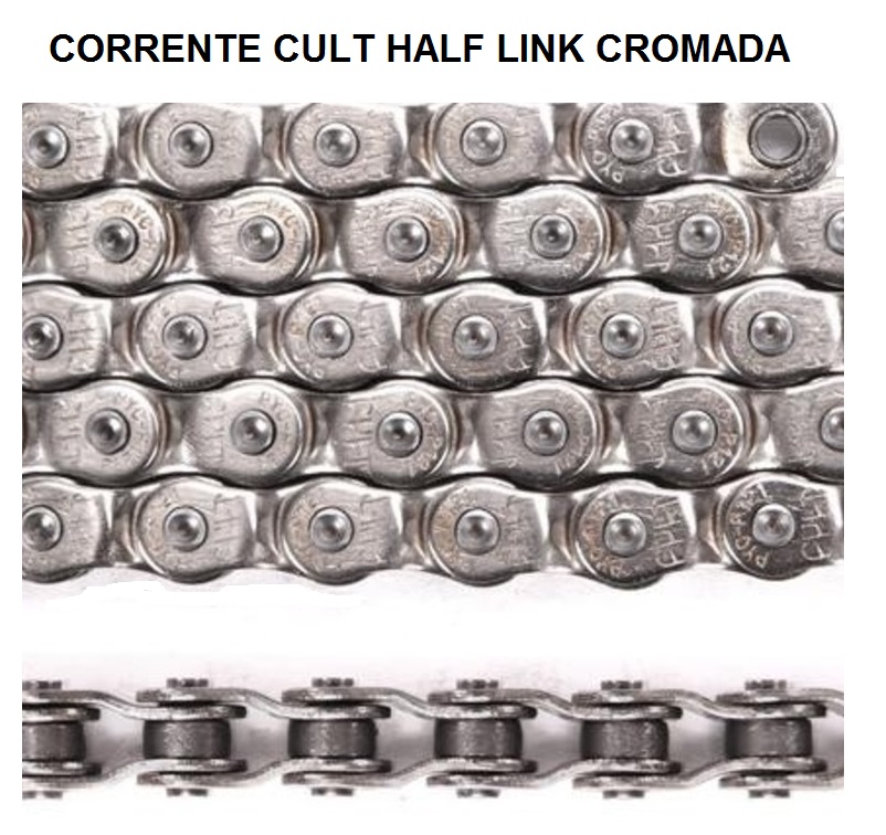 CORRENTE CULT HALF LINK CROMADA