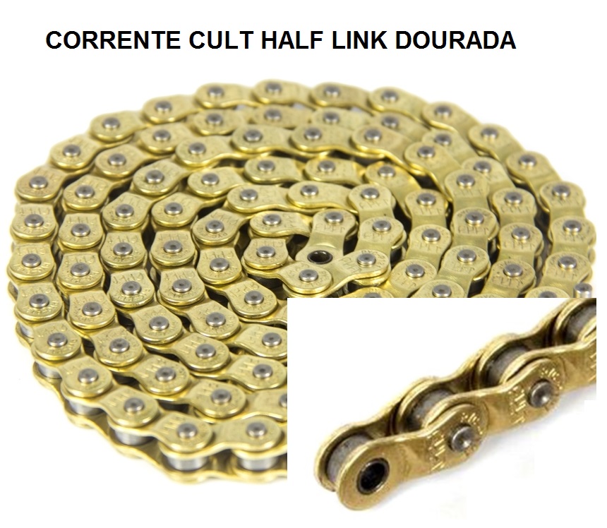 CORRENTE CULT HALF LINK DOURADA