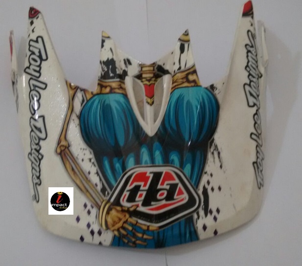 PALA CAPACETE TROY LEE D3 MEDUSA BRANCO