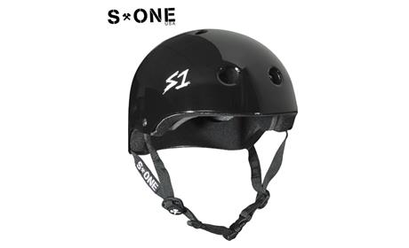 CAPACETE INFANTIL S-ONE S1 LIFER PRETO BRILHANTE