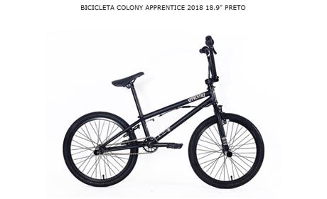 BICICLETA COLONY APPRENTICE 18.9 PRETO FLATLAND