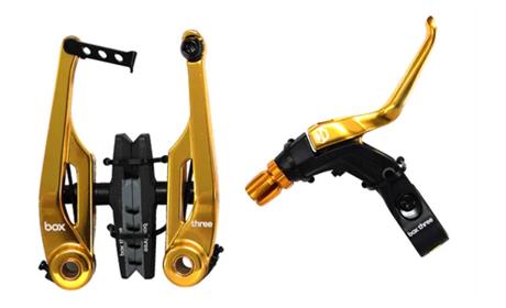 KIT FREIO BOX THREE V-BRAKE PRO 108MM DOURADO