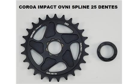 COROA IMPACT OVNI SPLINE ( BY IMPACT ) 25 DENTES PRETA
