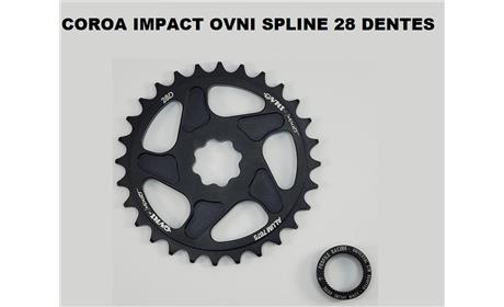 COROA IMPACT OVNI SPLINE ( BY IMPACT ) 28 DENTES PRETA