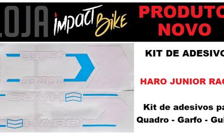 KIT ADESIVOS PARA QUADRO E BIKE BMX HARO JUNIOR AZUL - BRANCO