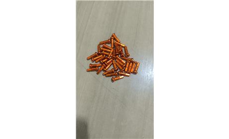 NIPPLES ALUMÍNIO 36 UNIDADES ALTO 16MM LARANJA