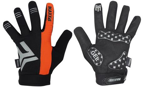 LUVA MAXXIS PRETO/LARANJA/CINZA   060