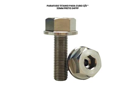 PARAFUSO TITANIO PARA CUBO 3/8 * 32MM PRETO 24FPP