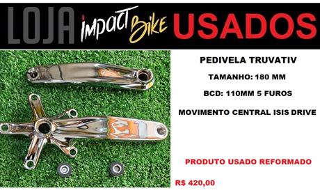 PEDIVELA TRUVATIV USADO REFORMADO CROMADO 180MM USADAS