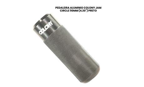 PEDALEIRA ALUMINIO COLONY JAM CIRCLE 110MM (4.30) PRETO