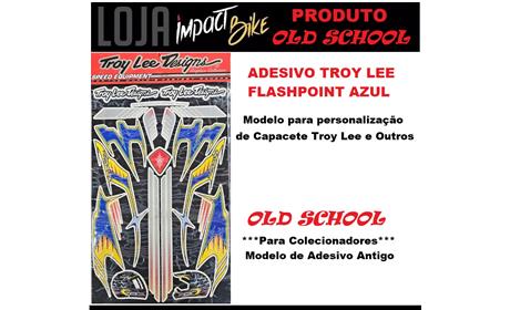 ADESIVO TROY LEE FLASHPOINT PARA CAPACETE  AZUL