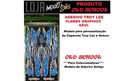ADESIVO TROY LEE FLAMES GRAPHICS PARA CAPACETE AZUL