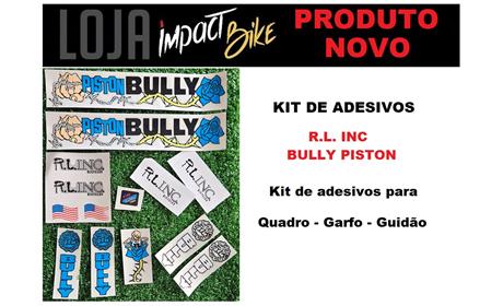 KIT ADESIVOS PARA QUADRO E BIKE BMX R.L. PISTON BULLY