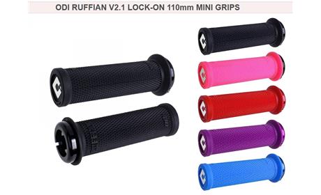 MANOPLA ODI RUFFIAN LOCK ON MINI 110MM C/ FLANGE PRETA