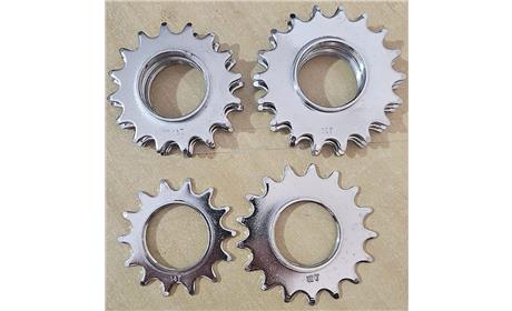 COG PINHÃO BIKE FIXA COM ROSCA CROMADO SEM / TRAVA