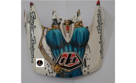 PALA CAPACETE TROY LEE D3 MEDUSA BRANCO