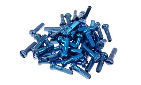 NIPPLES ALUMÍNIO 36 UNIDADES ALTO 16MM AZUL