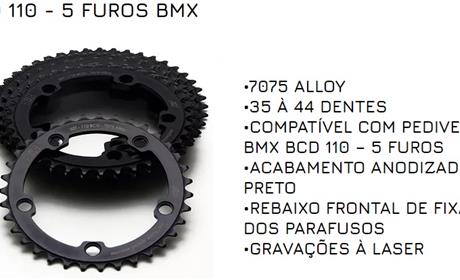 COROA NT IMPACT 5 FUROS BCD 110mm 34 a 45 DENTES