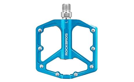 PEDAL ROCKBROSS PLATAFORMA ROLETADO ALUM. AZUL