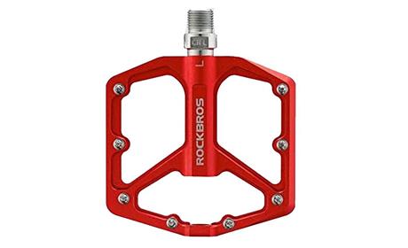 PEDAL ROCKBROSS PLATAFORMA ROLETADO ALUM. VERMELHO